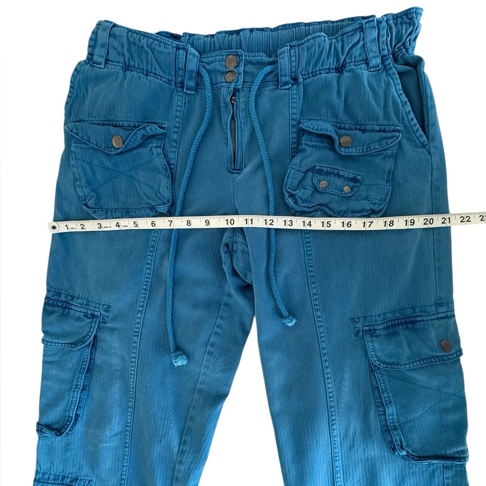 We The Free Tahiti Cargo Pants W’s M Lake Victoria Blue Cargo Joggers Utility - Picture 7 of 16